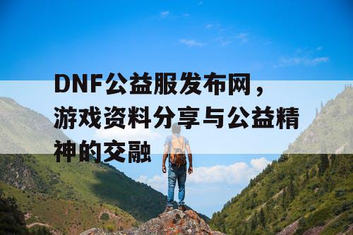 DNF公益服发布网，游戏资料分享与公益精神的交融