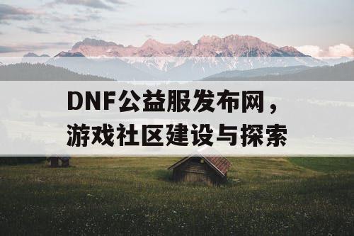 DNF公益服发布网，游戏社区建设与探索