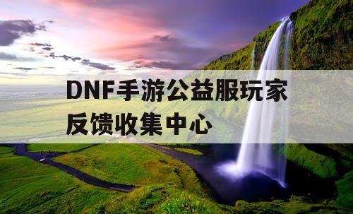 DNF手游公益服玩家反馈收集中心