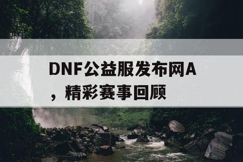 DNF公益服发布网A，精彩赛事回顾