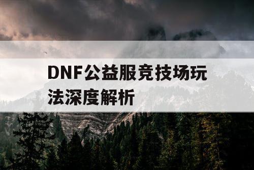 DNF公益服竞技场玩法深度解析