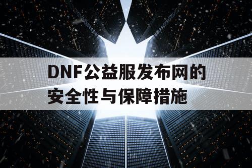 DNF公益服发布网的安全性与保障措施