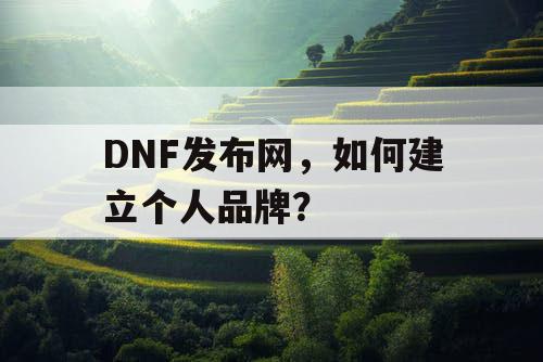 DNF发布网，如何建立个人品牌？