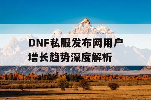 DNF私服发布网用户增长趋势深度解析