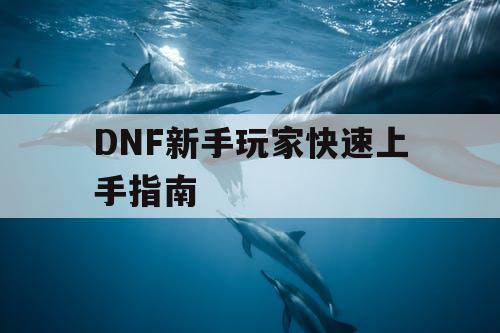 DNF新手玩家快速上手指南