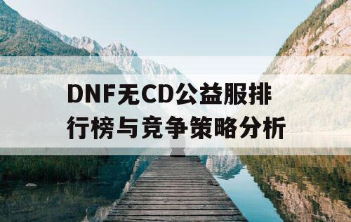 DNF无CD公益服排行榜与竞争策略分析