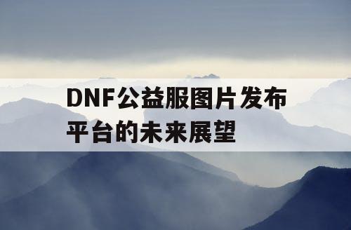 DNF公益服图片发布平台的未来展望