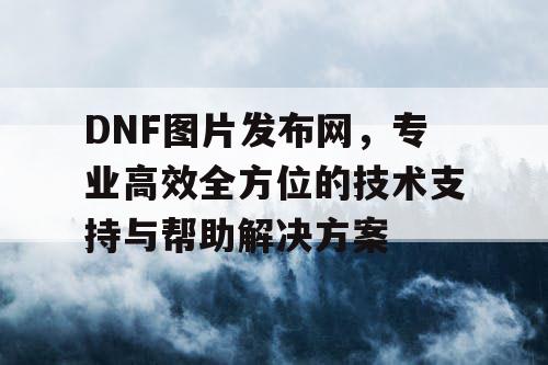 DNF图片发布网，专业高效全方位的技术支持与帮助解决方案