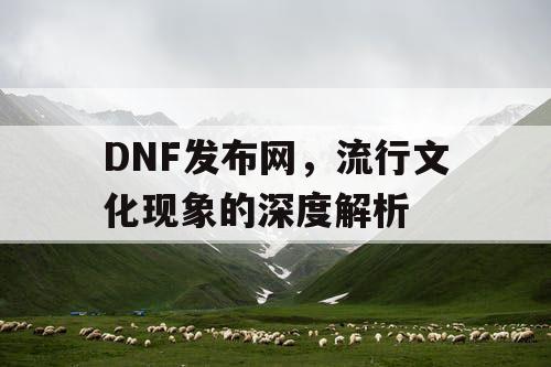 DNF发布网，流行文化现象的深度解析