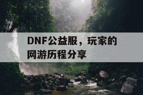 DNF公益服，玩家的网游历程分享