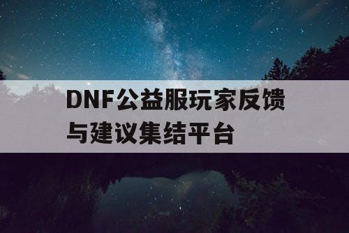 DNF公益服玩家反馈与建议集结平台