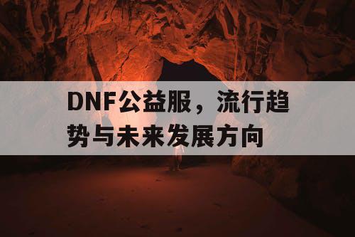 DNF公益服，流行趋势与未来发展方向