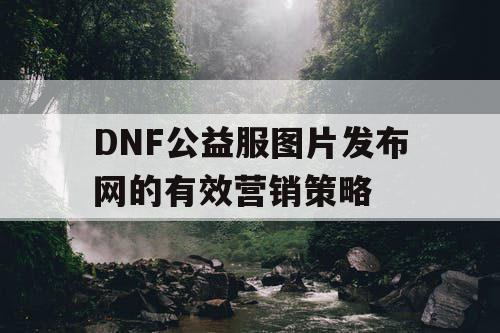 DNF公益服图片发布网的有效营销策略