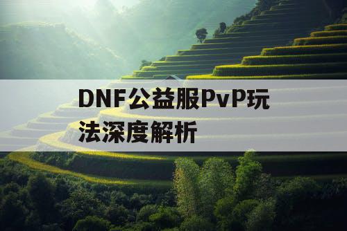 DNF公益服PvP玩法深度解析