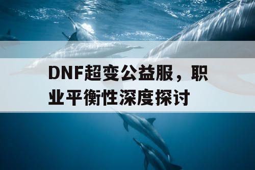 DNF超变公益服	，职业平衡性深度探讨