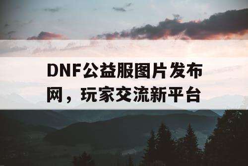 DNF公益服图片发布网，玩家交流新平台