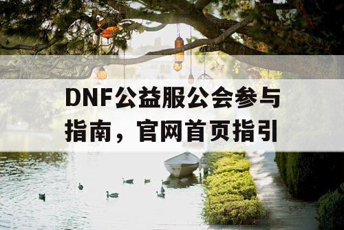 DNF公益服公会参与指南，官网首页指引